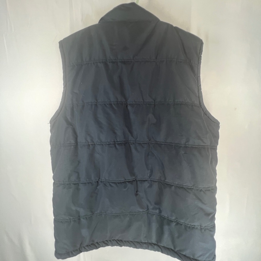 Weather Wear Mens XXL Puffer Vest Navy Blue Plaid Lined Full Zip Quilted Gilet - Picture 8 of 11
